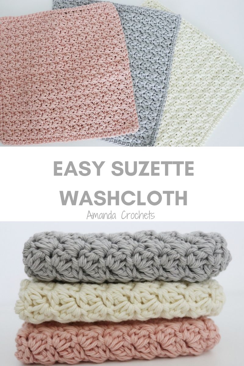 Easy Suzette Washcloth Amanda Crochets