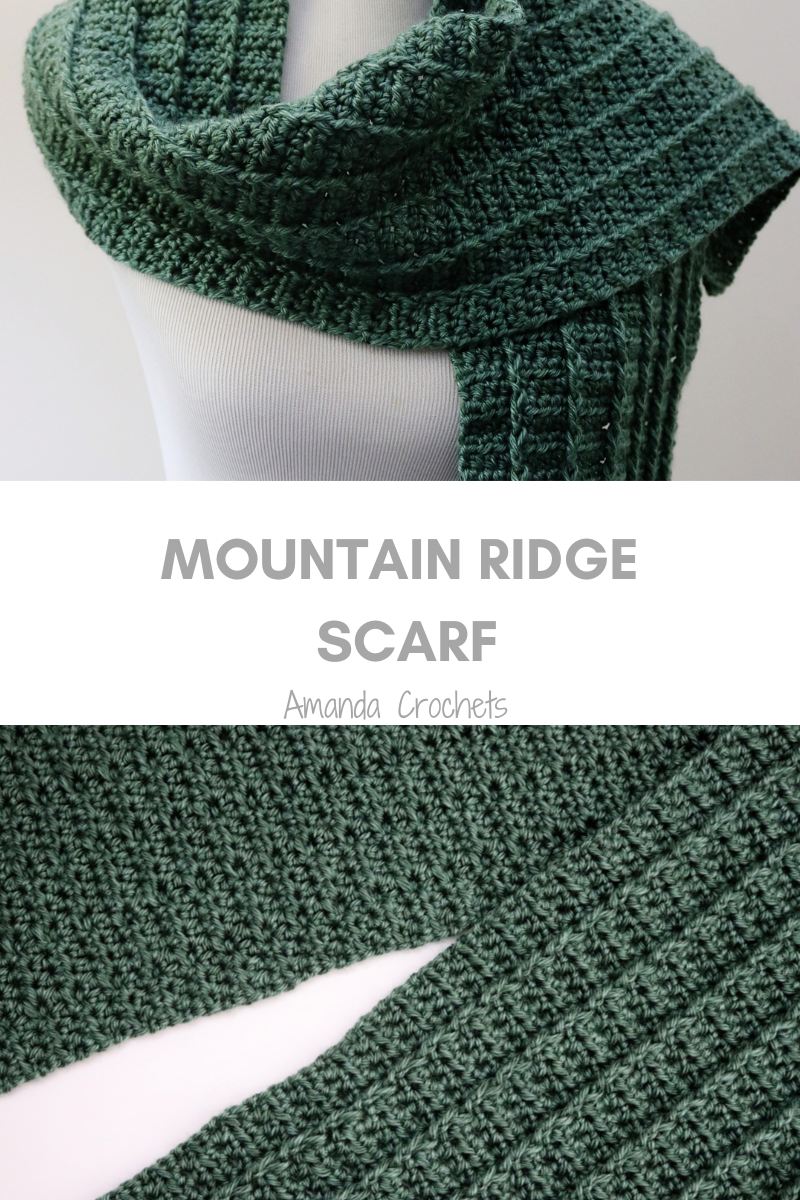 Scarf Ridges Mountain Ridge Scarf - Amanda Crochets